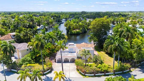 a view of a garden with a flower garden