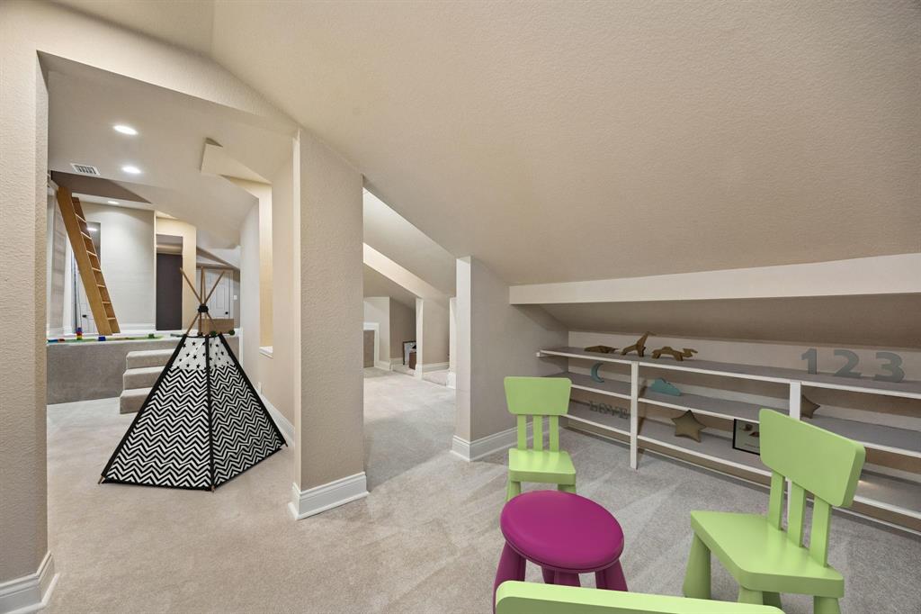 5802 Corinth Chapel Road Parker, TX 75002 - Photo 30 of 40 This bonus space is approximately 900 square feet. Our virtual staging is envisioning a play area. Other possibilities are a home office, storage, overflow guest quarters.