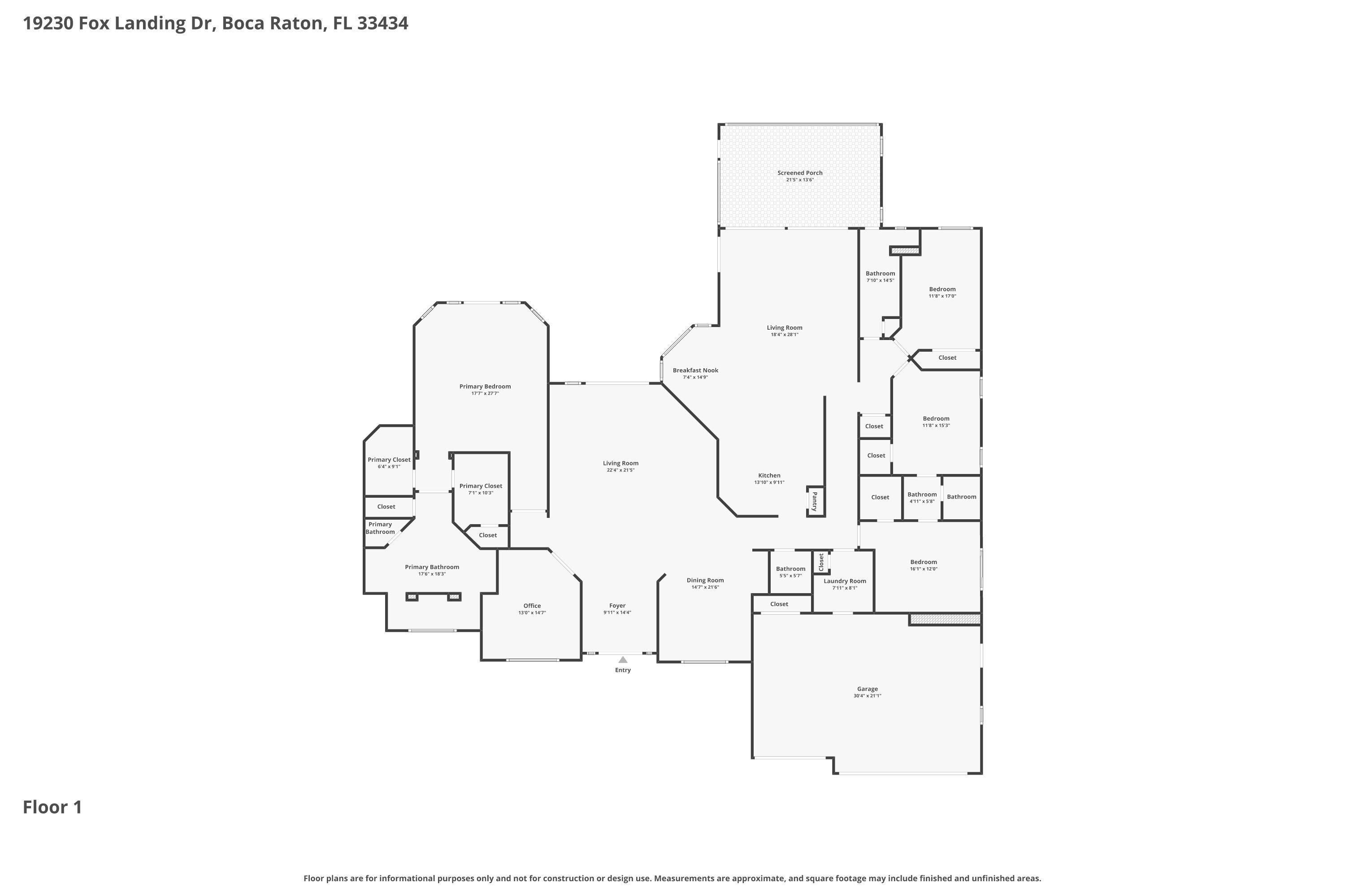 19230 Fox Landing Drive Boca Raton, FL 33434 - Photo 58 of 58 Floor Plan