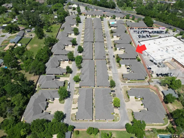 an aerial view of multiple house