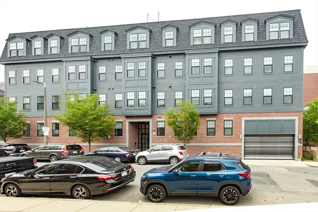 a car parked in front of a building