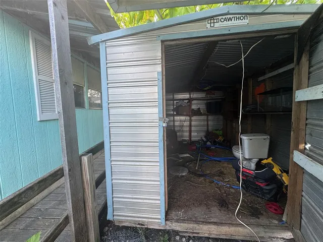 a view of storage and utility room