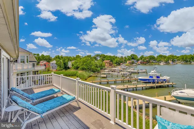 a view of a chairs on th deck