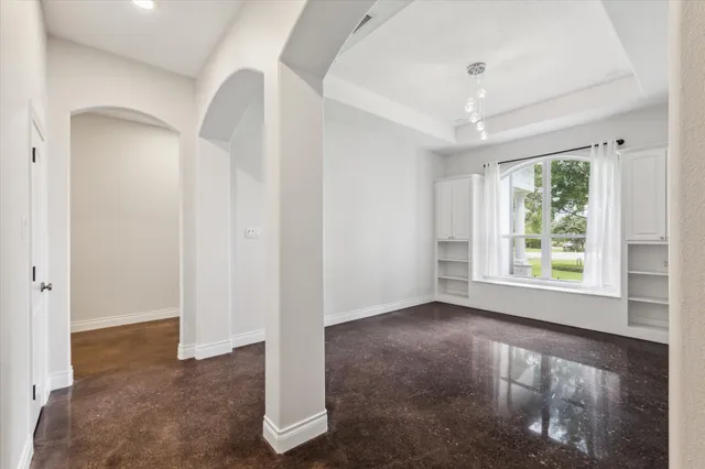 an empty room with a window