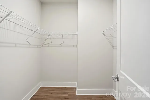 a view of small space with racks on the wall