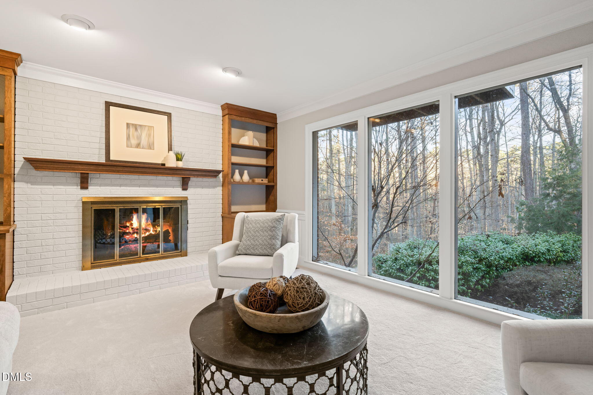 2300 Vly Frg Road Raleigh, NC 27615 - Photo 17 of 62 a living room with furniture and a fireplace