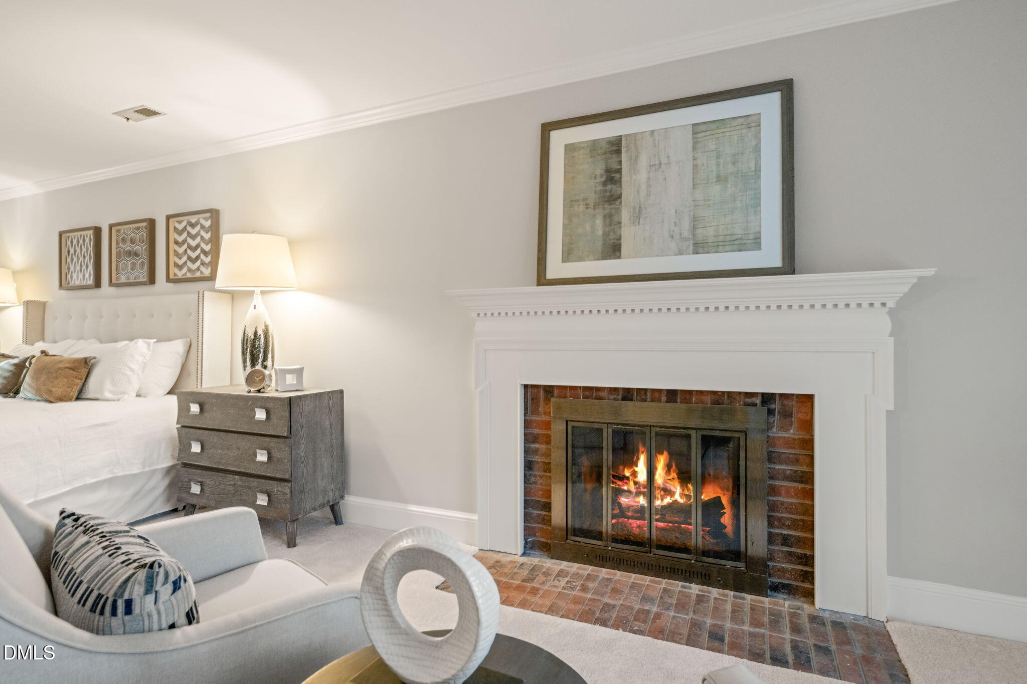 2300 Vly Frg Road Raleigh, NC 27615 - Photo 29 of 62 a living room with furniture and a fireplace