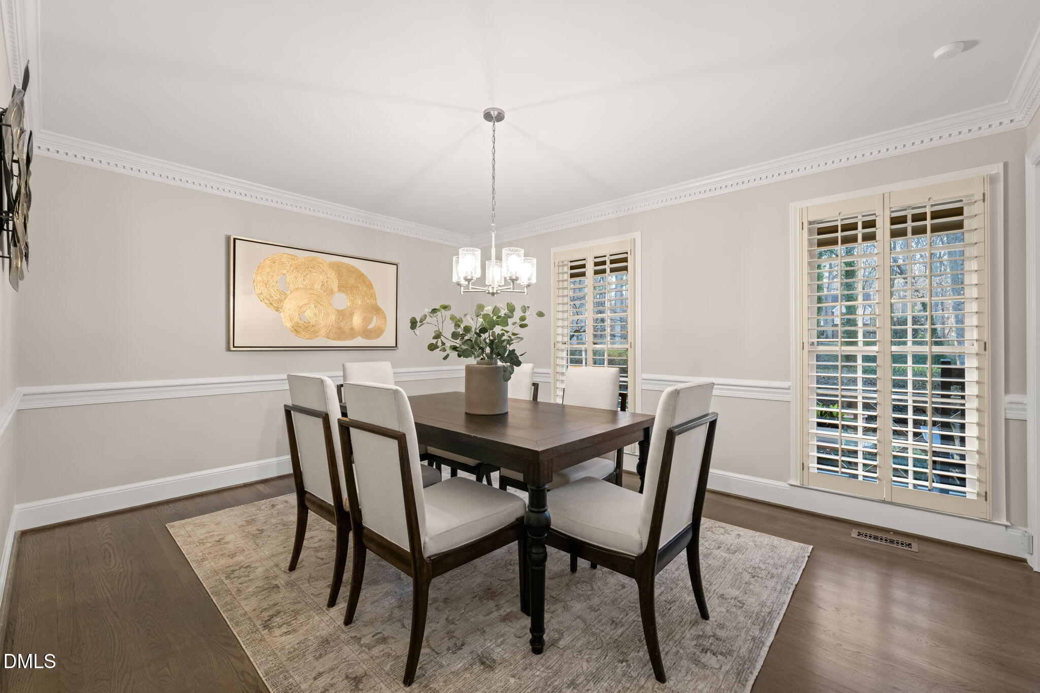 2300 Vly Frg Road Raleigh, NC 27615 - Photo 4 of 62 a view of a dining room with furniture window and wooden floor