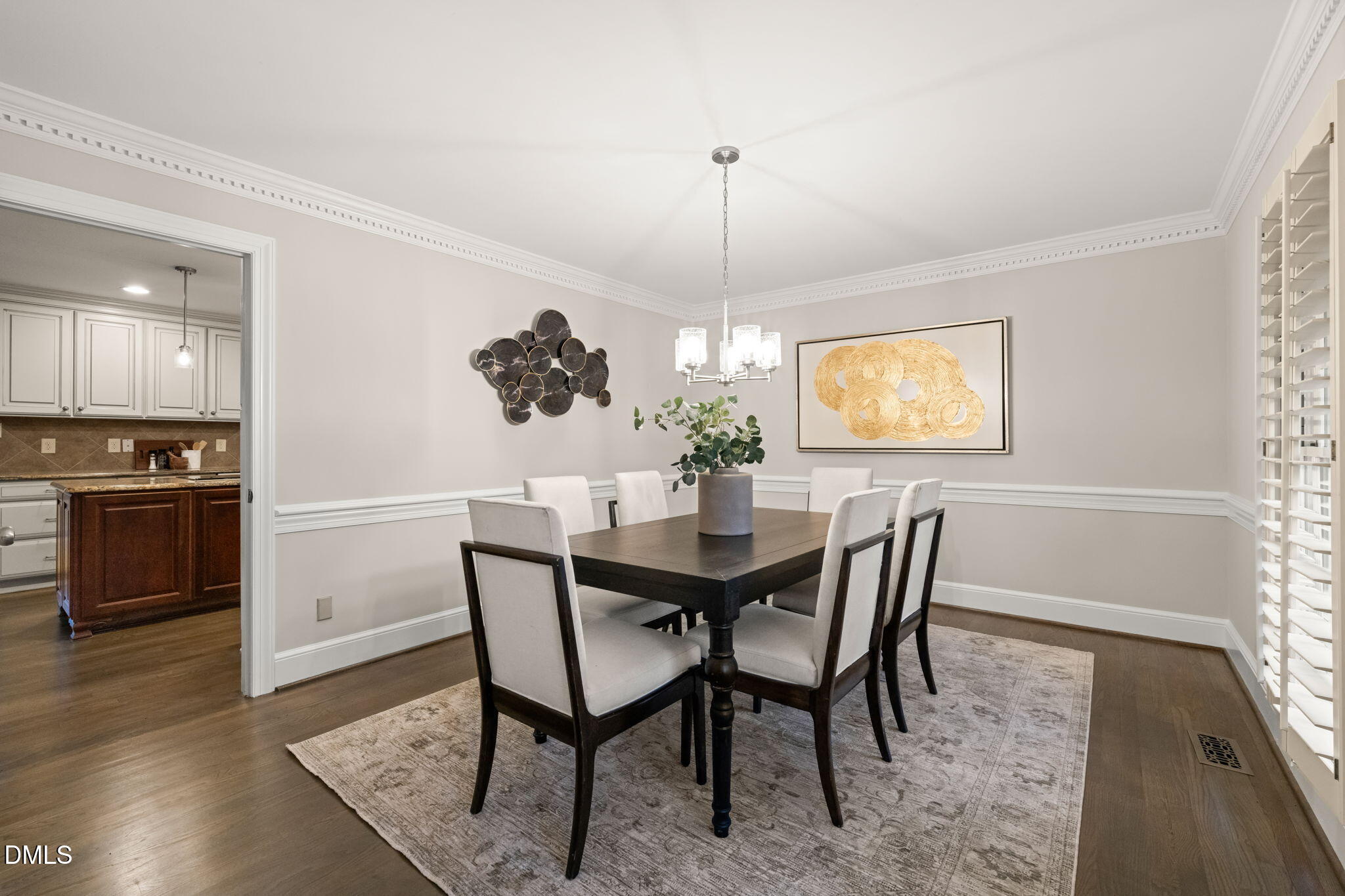 2300 Vly Frg Road Raleigh, NC 27615 - Photo 5 of 62 a view of a dining room with furniture window and wooden floor