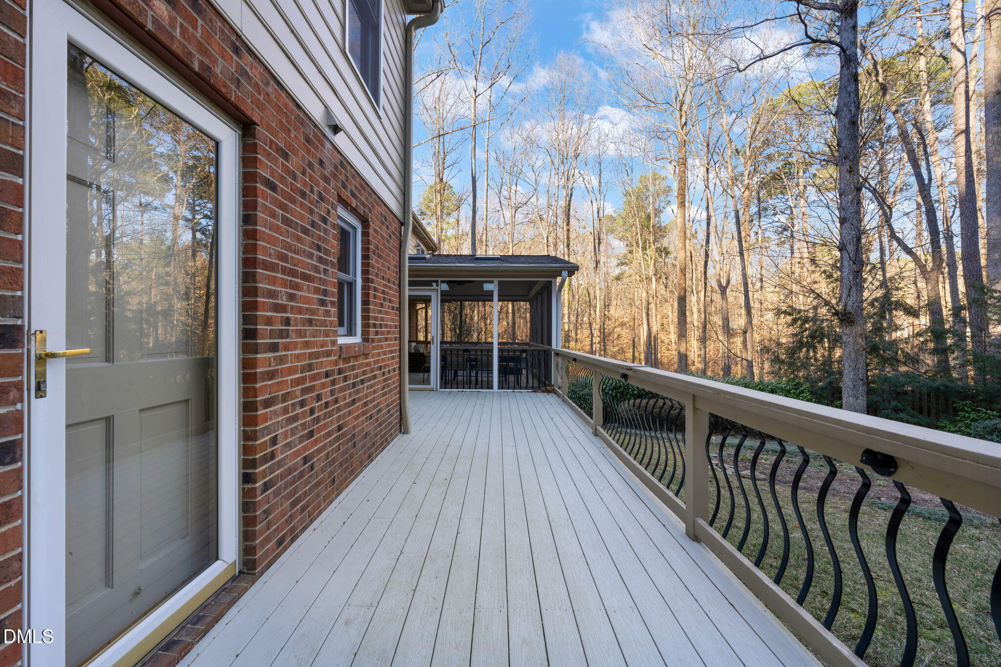 2300 Vly Frg Road Raleigh, NC 27615 - Photo 54 of 62 a view of balcony with wooden floor and fence