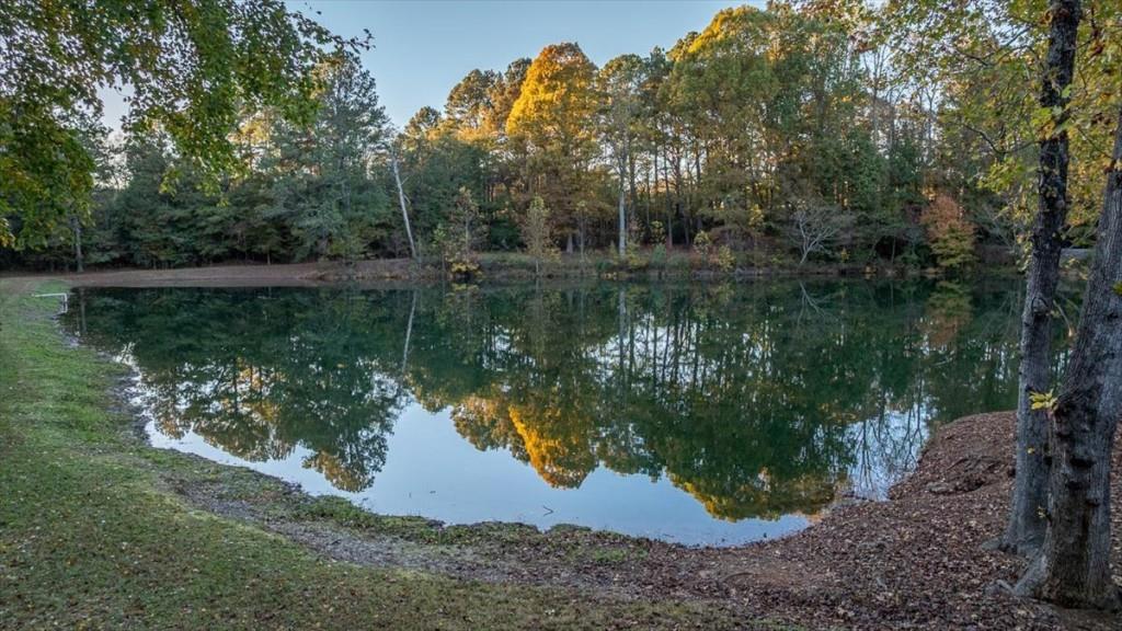 3055 Spring Hill Drive Monroe, GA 30656 - Photo 54 of 64 a view of a lake in between two large trees