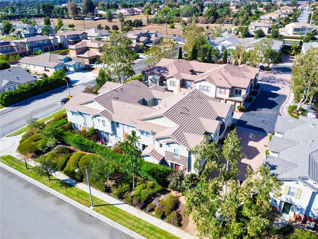 7331 Shelby Place, Unit 8 Rancho Cucamonga, CA 91739 - Photo 41 of 41 an aerial view of a city with lots of residential buildings