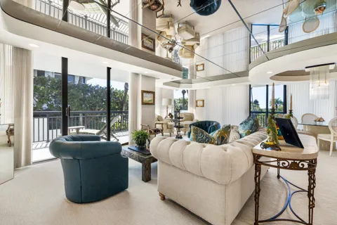 a view of tall buildings