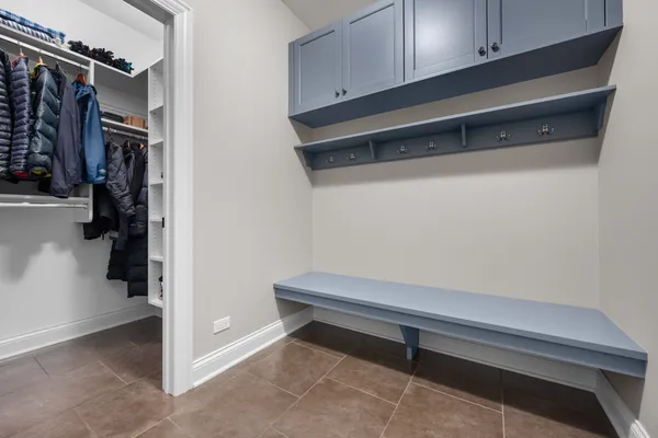 a close view of closet