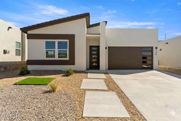 a front view of a house