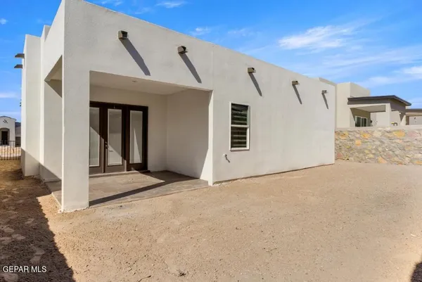 a view of a house with a patio