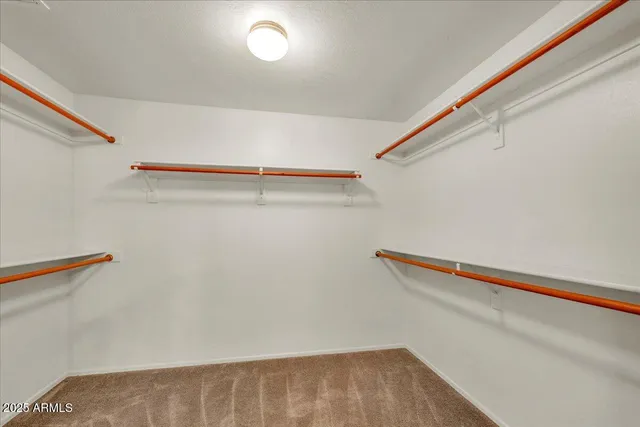 a view of small space with racks on the wall