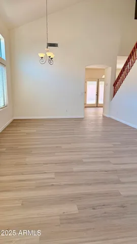 a view of a room with an empty space