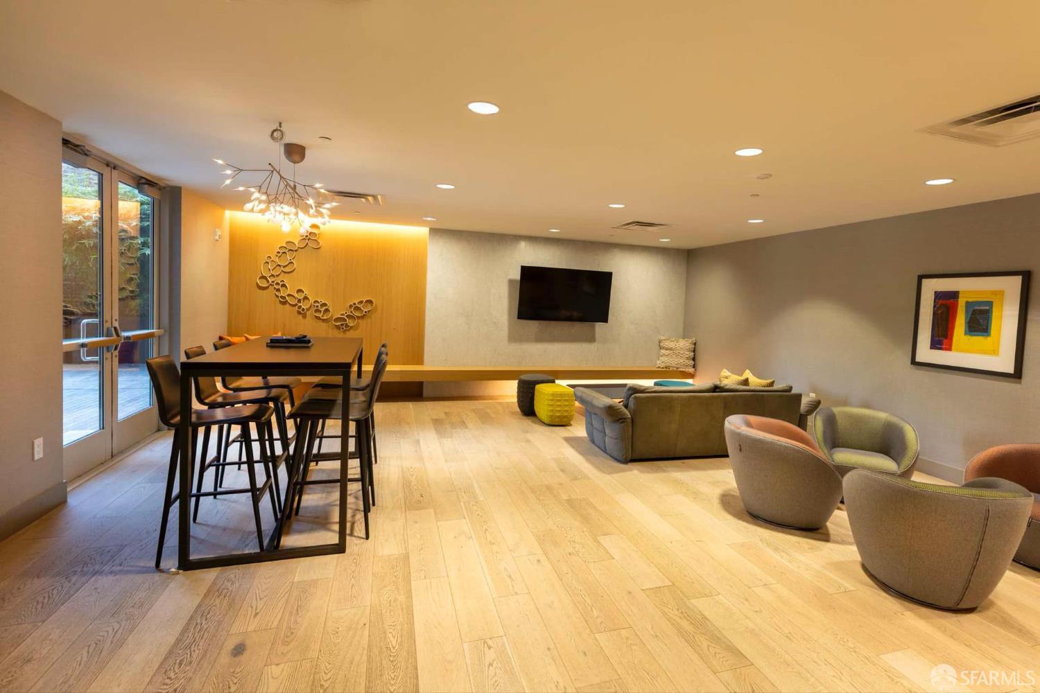 99 Rausch Street, Unit 303 San Francisco, CA 94103 - Photo 31 of 37 a living room with furniture and a flat screen tv