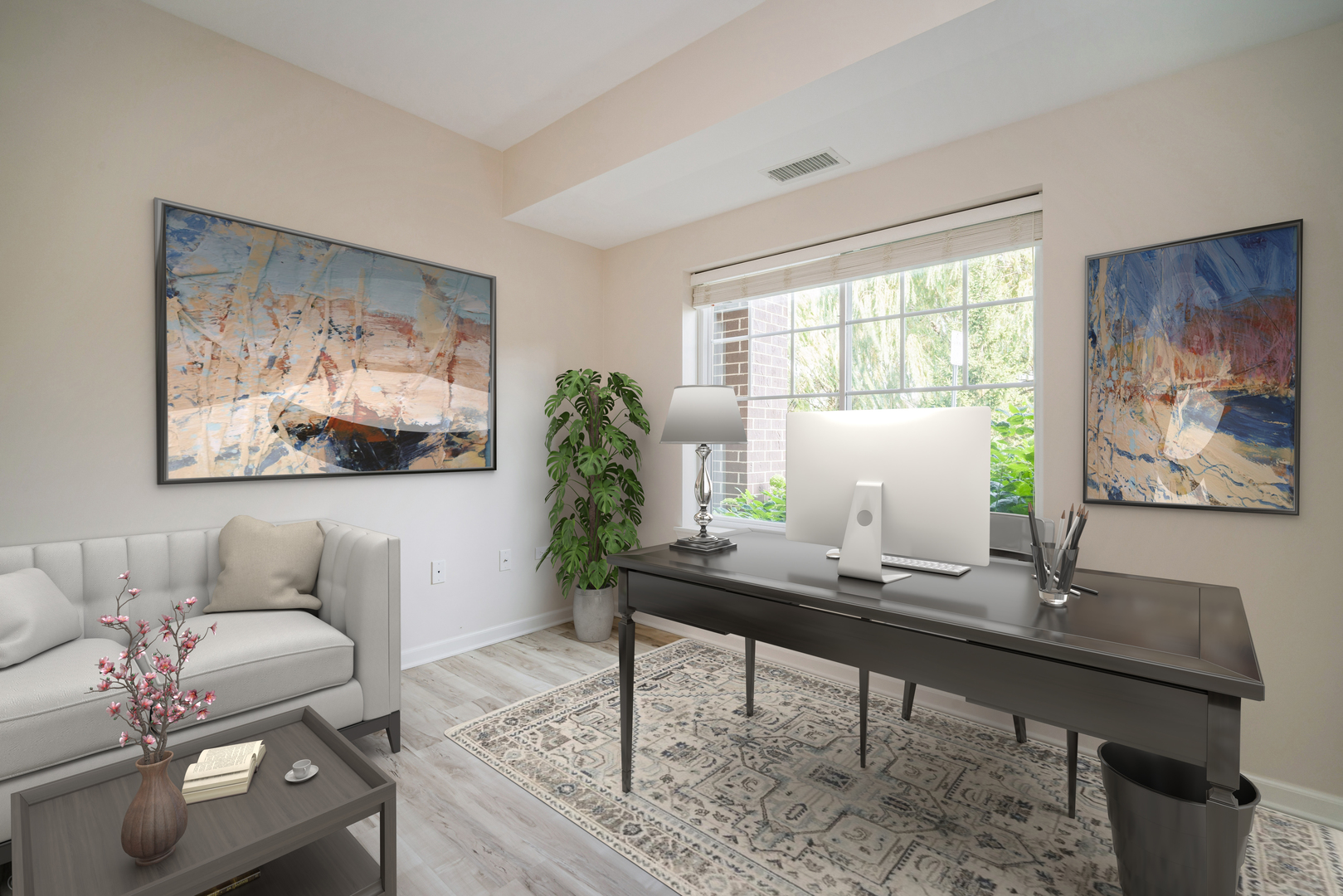 2220 Founders Way, Unit P102 Northbrook, IL 60062 - Photo 17 of 23 a workspace with furniture and a large window