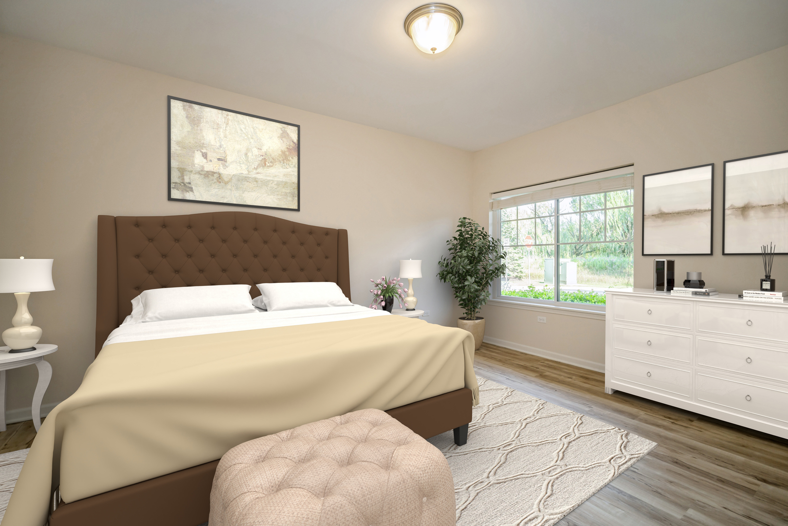 2220 Founders Way, Unit P102 Northbrook, IL 60062 - Photo 10 of 23 a bedroom with a bed and a large window