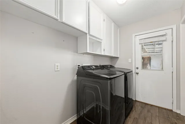 a view of a storage and utility room in a house