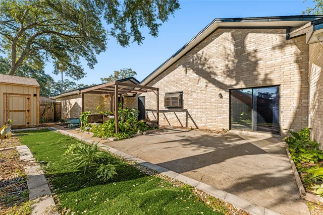 a view of a house with a patio