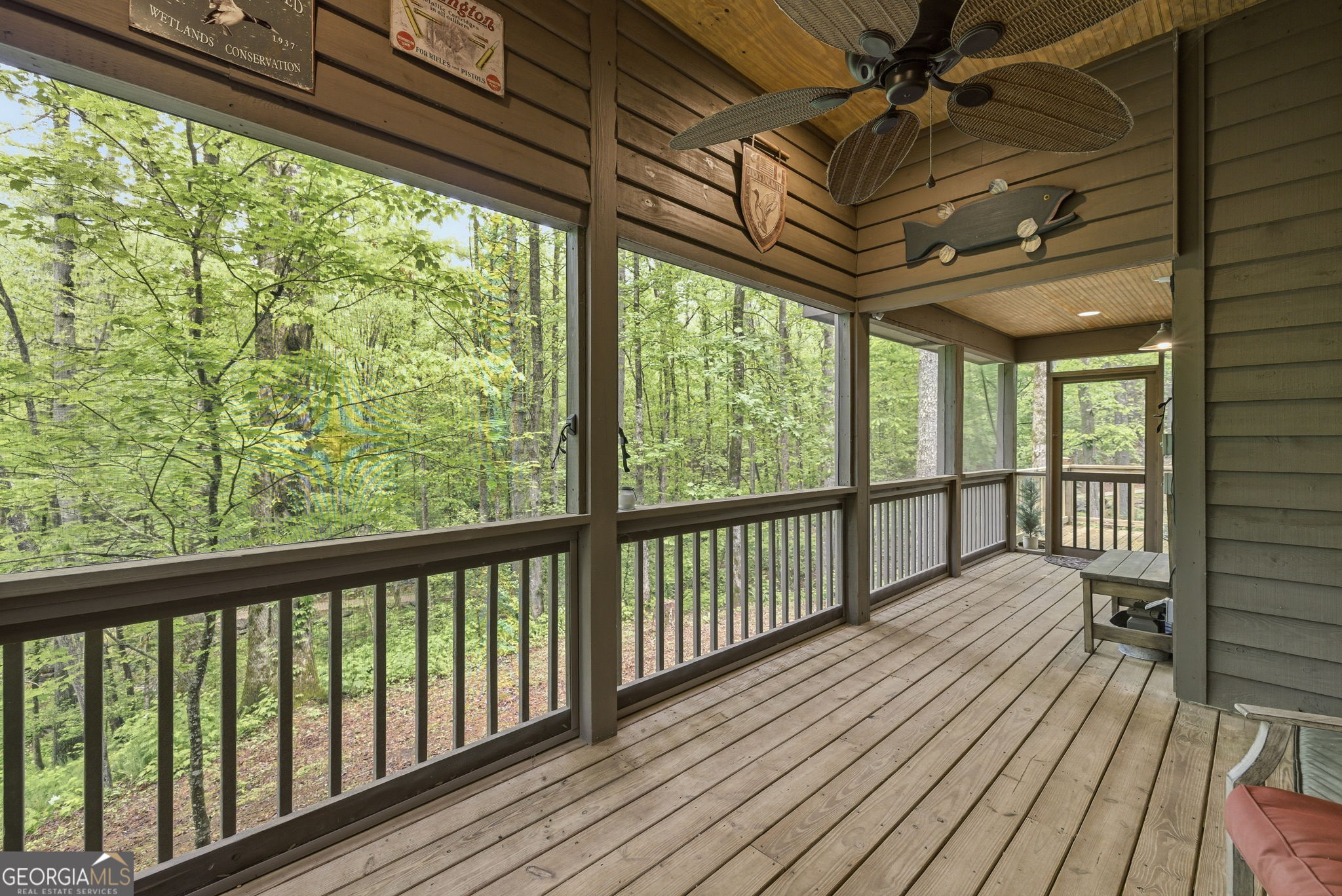 634 Little Hawk Road Sautee Nacoochee, GA 30571 - Photo 43 of 54 a porch with wooden floor in outdoor space