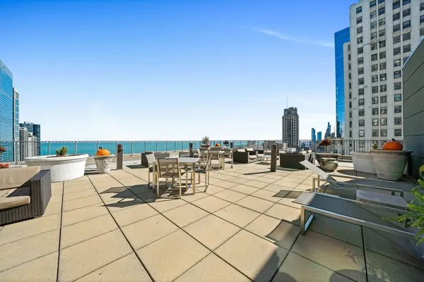 a view of outdoor space with seating area