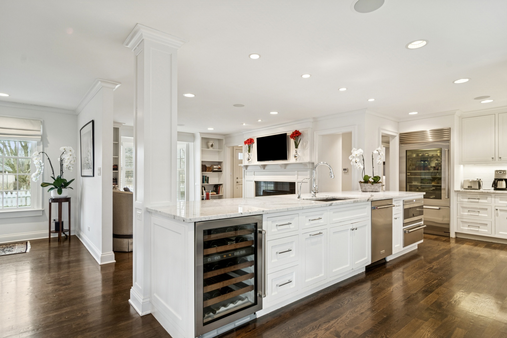 135 South Maywood Road Lake Forest, IL 60045 - Photo 9 of 35 a kitchen with white cabinets and stainless steel appliances