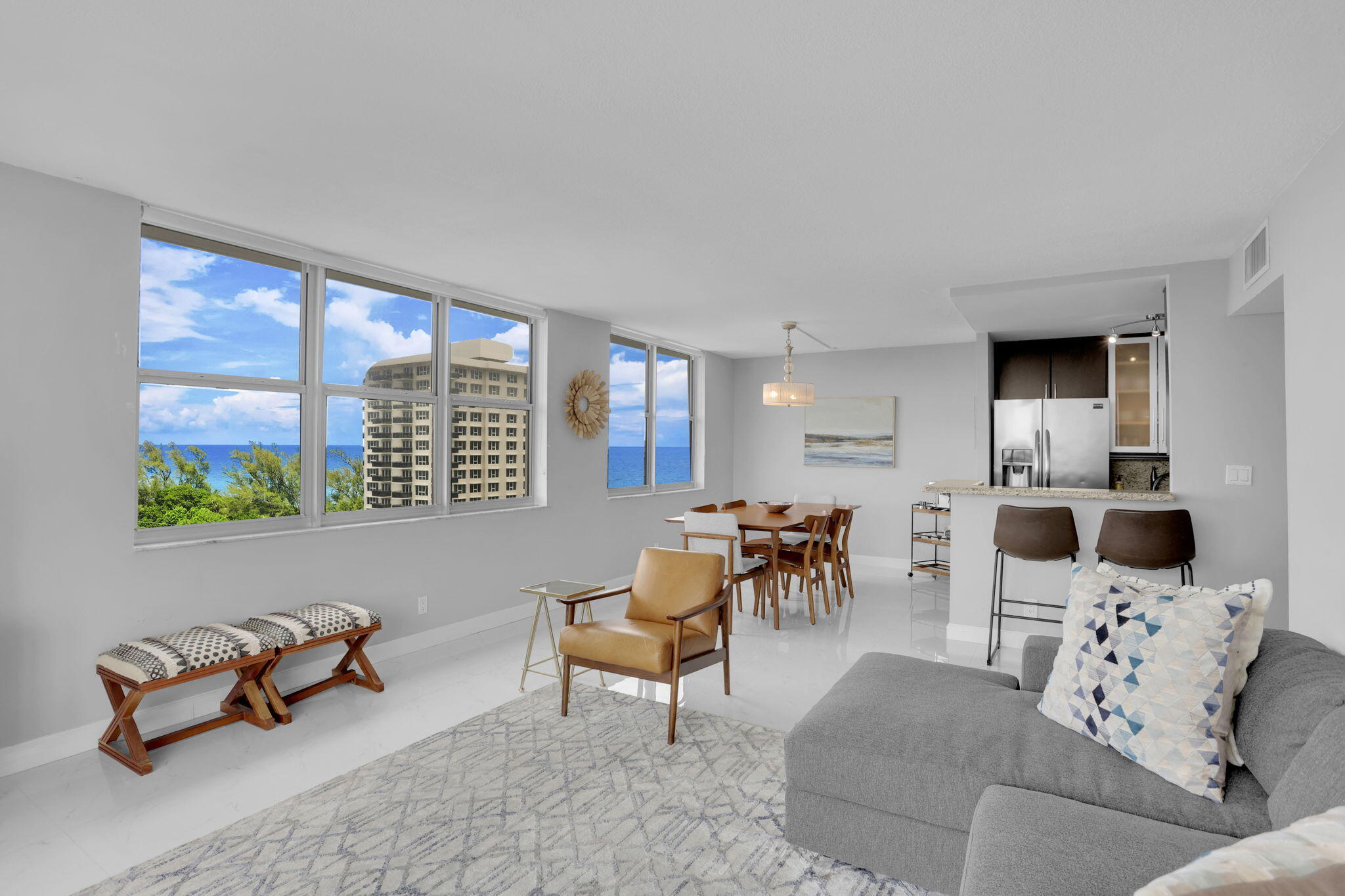 2121 North Ocean Boulevard, Unit 1008E Boca Raton, FL 33431 - Photo 11 of 25 Living/Dining Room