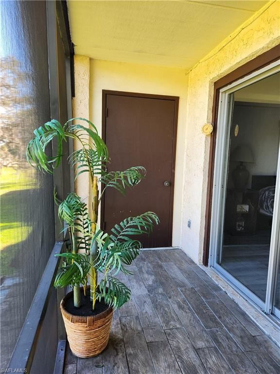 7141 Dell Road, Unit 3 New Port Richey, FL 34653 - Photo 11 of 12 a potted plant sitting in front of a door