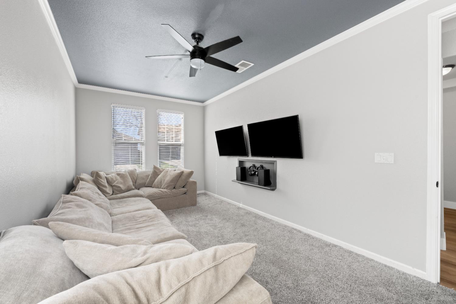 11749 Dionysus Way Rancho Cordova, CA 95742 - Photo 6 of 56 a living room with furniture and a flat screen tv