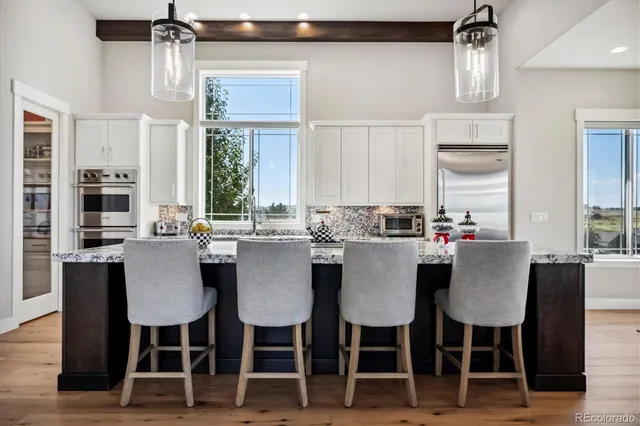 a view of kitchen with breakfast area