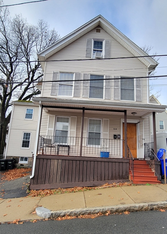 a front view of a house