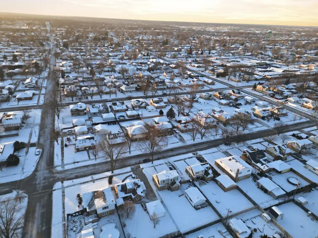 an aerial view of a city