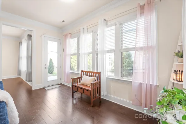a view of an entryway with hallway