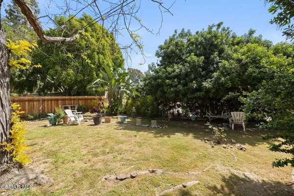 a view of a small yard