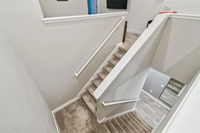 a view of an entryway with staircase