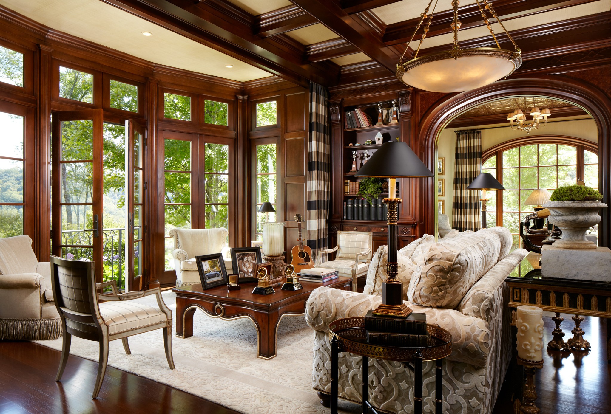 1710 Talbot Trail Franklin, TN 37069 - Photo 18 of 47 a living room with furniture and floor to ceiling windows
