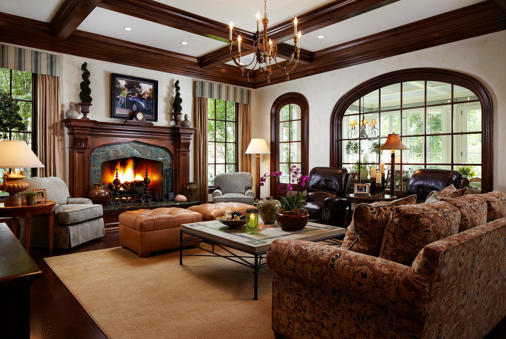 1710 Talbot Trail Franklin, TN 37069 - Photo 19 of 47 a living room with furniture fireplace and a chandelier