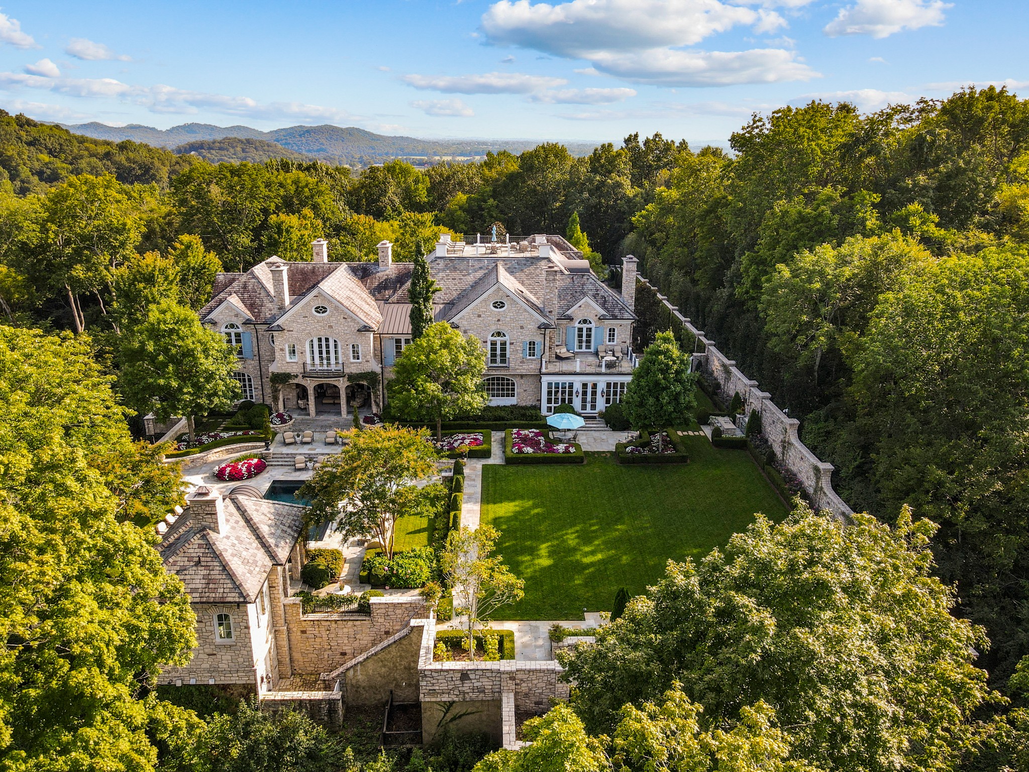 1710 Talbot Trail Franklin, TN 37069 - Photo 37 of 47 aerial view of a house with a garden and lake view