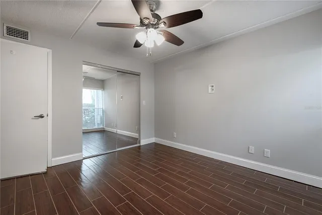 a view of a garden with an tree