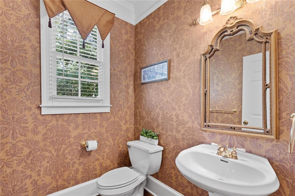 1225 Mobile Way Grayson, GA 30017 - Photo 19 of 51 a bathroom with a sink and mirror with toilet