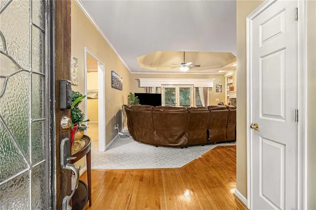 a view of a living room