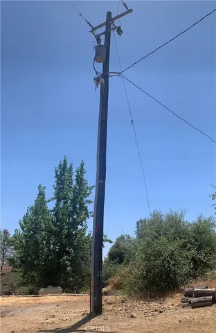 a view of a road from a backyard