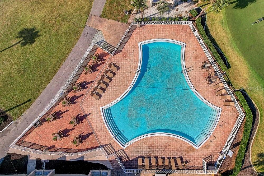 3454 Niblick Court New Port Richey, FL 34655 - Photo 47 of 54 an aerial view of a swimming pool