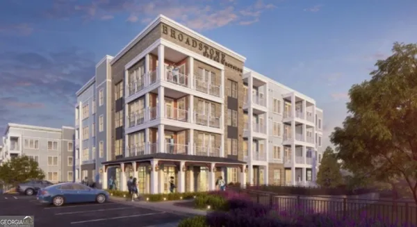 a front view of a building