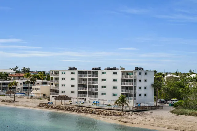 a building with a street in front of it