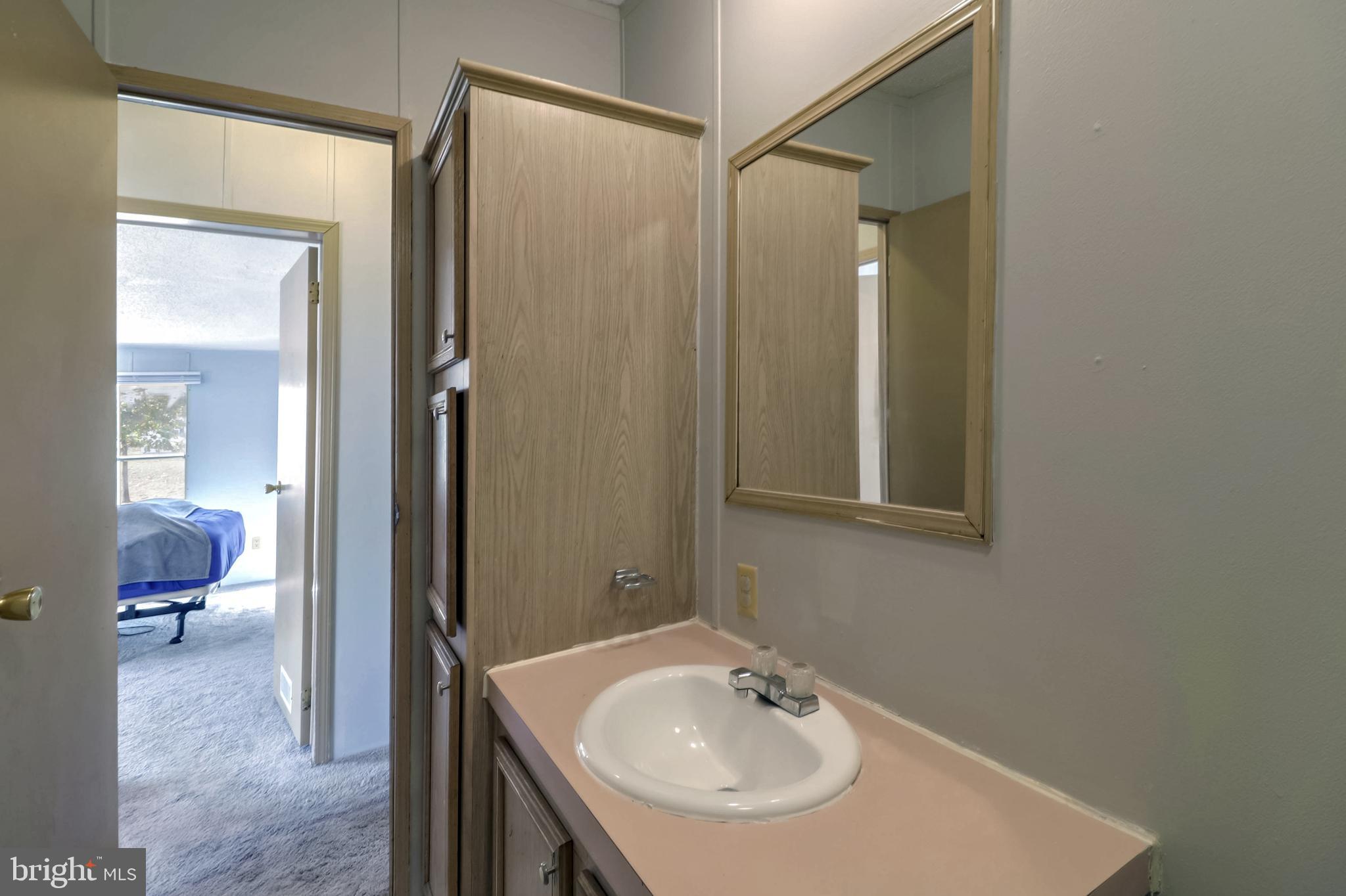 7810 Clark Road, Unit E15 Hanover, MD 21076 - Photo 15 of 20 a bathroom with a sink and a mirror